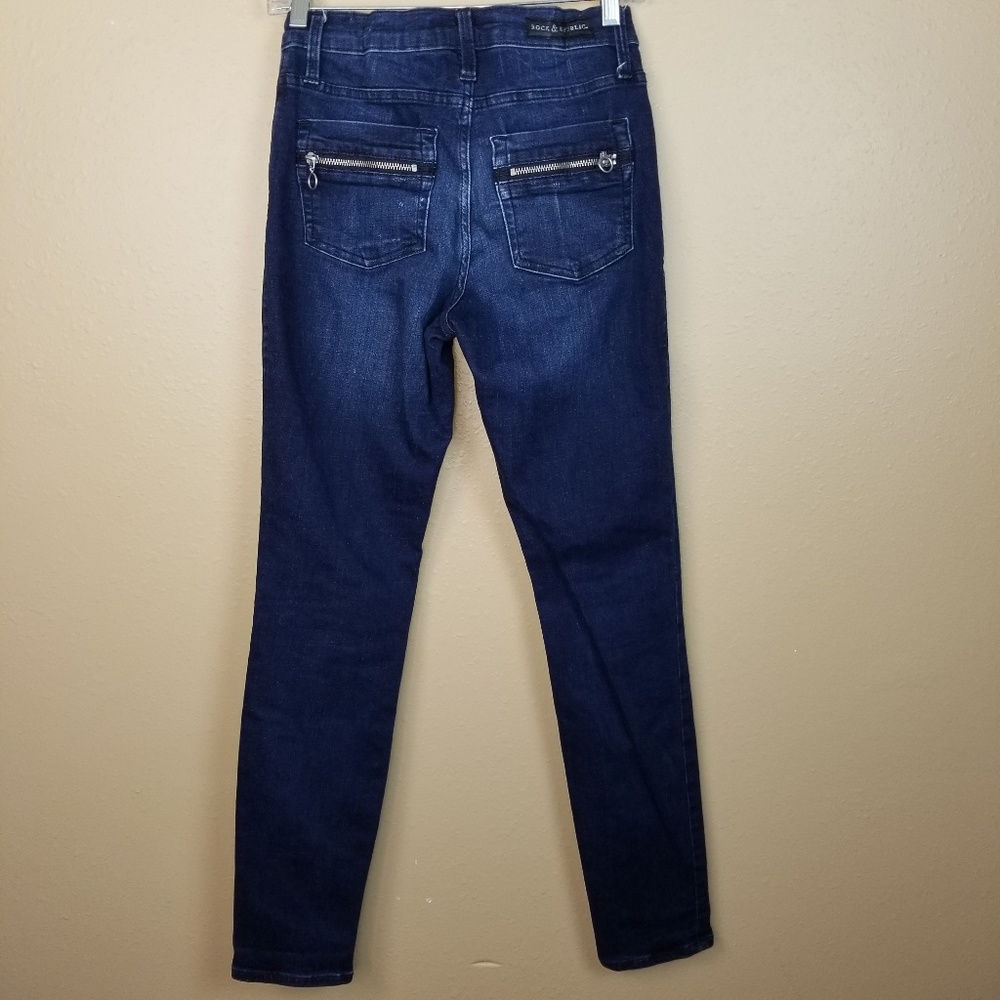 ROCK & REPUBLIC Skinny Jeans Zipper Pocket 4 A17.3